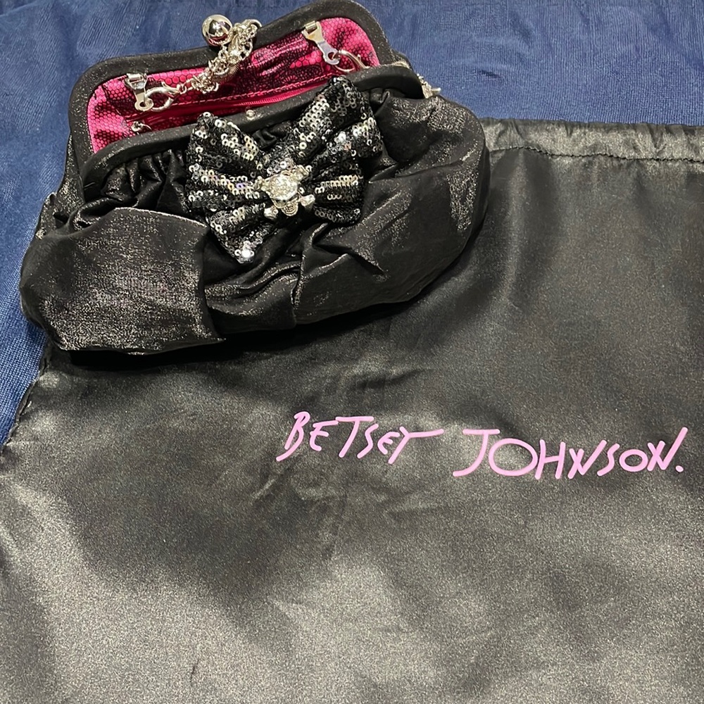 Betsy Johnson Skull & Bows Vintage Clutch Bag